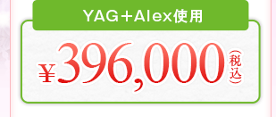 YAG＋Alex使用　￥360,000