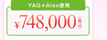 YAG＋Alex使用　￥680,000