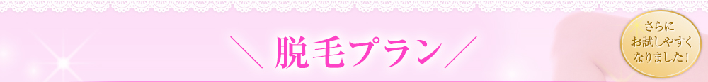 ＼脱毛プラン／